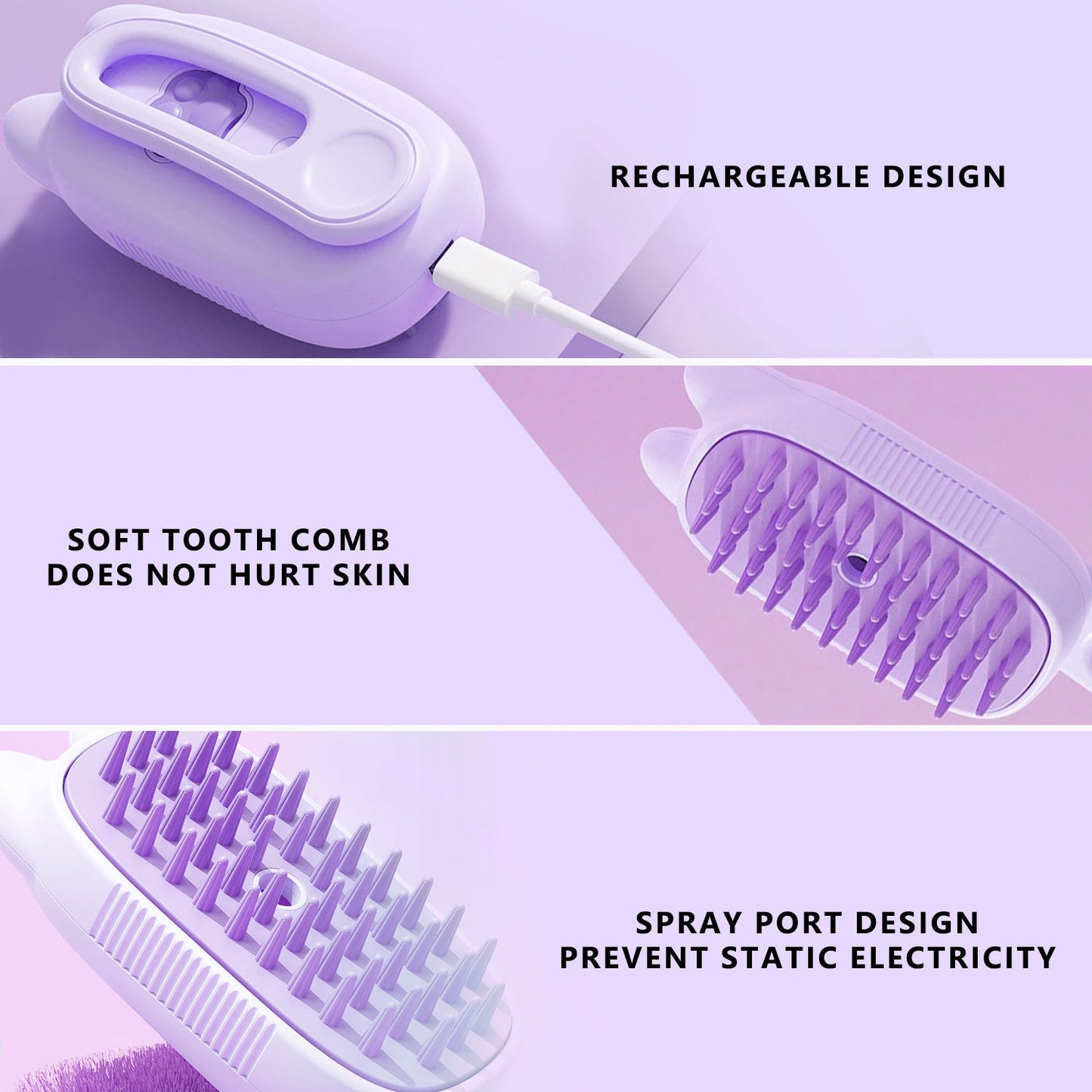 🔥Last Day Promotion 49% OFF🔥TIMNAMY® Spray defur comb with No-Rinse shampoo for Pet Bathing
