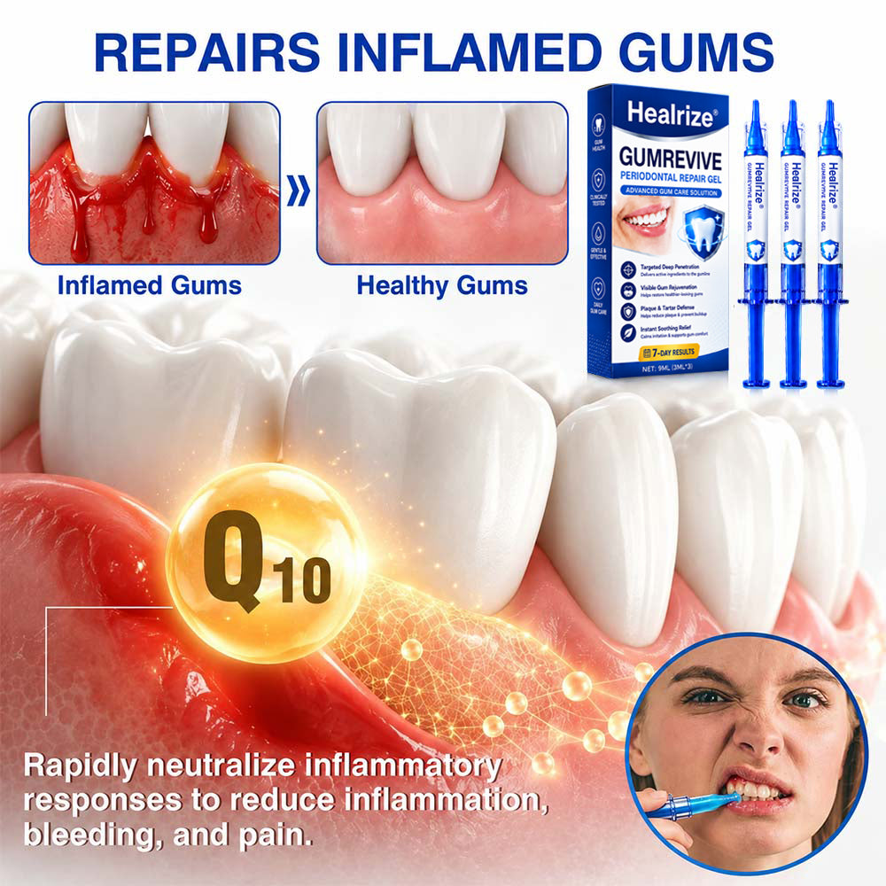 Healrize® GumRevive Periodontal Repair Gel (for bleeding gums, receding gums, and loose teeth)🥰☀️