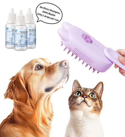 🔥Last Day Promotion 49% OFF🔥TIMNAMY® Spray defur comb with No-Rinse shampoo for Pet Bathing