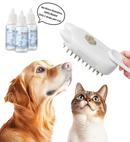 🔥Last Day Promotion 49% OFF🔥TIMNAMY® Spray defur comb with No-Rinse shampoo for Pet Bathing