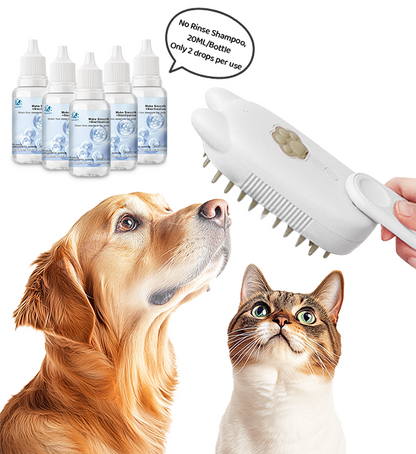 🔥Last Day Promotion 49% OFF🔥TIMNAMY® Spray defur comb with No-Rinse shampoo for Pet Bathing