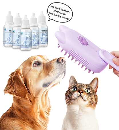 🔥Last Day Promotion 49% OFF🔥TIMNAMY® Spray defur comb with No-Rinse shampoo for Pet Bathing