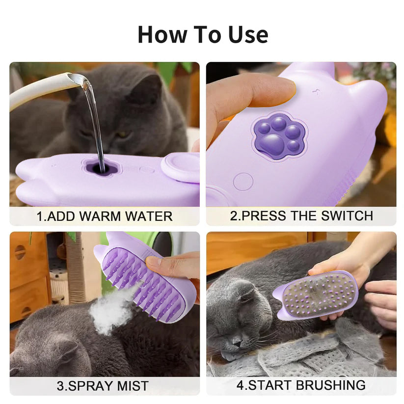 🔥Last Day Promotion 49% OFF🔥TIMNAMY® Spray defur comb with No-Rinse shampoo for Pet Bathing