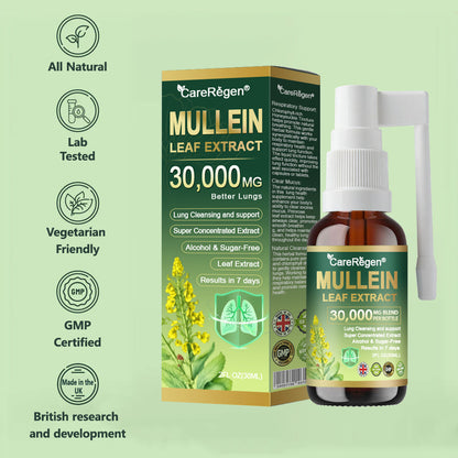 𝗢𝗳𝗳𝗶𝗰𝗶𝗮𝗹 𝗦𝘁𝗼𝗿𝗲: CareRegen®🌐 𝗢𝗿𝗴𝗮𝗻𝗶𝗰 𝗟𝘂𝗻𝗴 𝗖𝗹𝗲𝗮𝗻𝘀𝗶𝗻𝗴 𝗠𝘂𝗹𝗹𝗲𝗶𝗻 𝗟𝗲𝗮𝗳 𝗘𝘅𝘁𝗿𝗮𝗰𝘁 𝗜𝗻𝗵𝗮𝗹𝗲 𝐂𝐥𝐢𝐧𝐢𝐜𝐚𝐥𝐥𝐲 𝐩𝐫𝐨𝐯𝐞𝐧, 𝐡𝐢𝐠𝐡𝐥𝐲 𝐜𝐨𝐧𝐜𝐞𝐧𝐭𝐫𝐚𝐭𝐞𝐝 𝐟𝐨𝐫𝐦𝐮𝐥𝐚 𝐭𝐡𝐚𝐭 𝐫𝐞𝐥𝐢𝐞𝐯𝐞𝐬 𝐜𝐨𝐮𝐠𝐡, 𝐩𝐡𝐥𝐞𝐠𝐦, 𝐚𝐬𝐭𝐡𝐦𝐚 & 𝐂𝐎𝐏𝐃 — 𝐛𝐫𝐞𝐚𝐭𝐡𝐞 𝐞𝐚𝐬𝐢𝐞𝐫, 𝐟𝐚𝐬𝐭𝐞𝐫. 💙