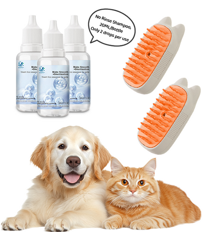 🔥Last Day Promotion 49% OFF🔥TIMNAMY® Spray defur comb with No-Rinse shampoo for Pet Bathing