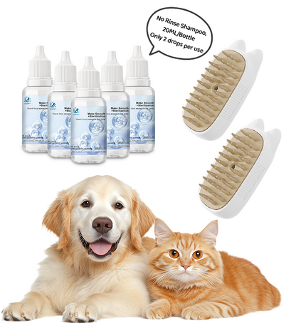 🔥Last Day Promotion 49% OFF🔥TIMNAMY® Spray defur comb with No-Rinse shampoo for Pet Bathing