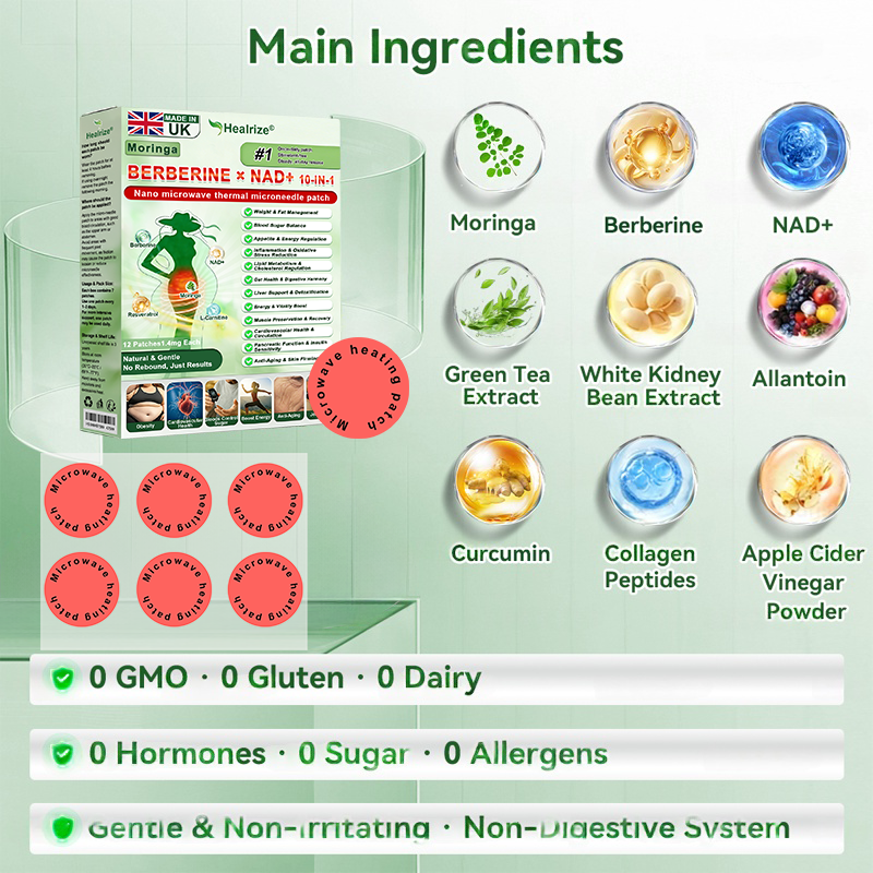 𝑶𝒇𝒇𝒊𝒄𝒊𝒂𝒍 𝑺𝒕𝒐𝒓𝒆  | 👨‍⚕️Healrize®𝑴𝒐𝒓𝒊𝒏𝒈𝗮 · 𝗕𝗲𝗿𝗯𝗲𝗿𝙞𝙣𝙚 × 𝙉𝘼𝐃+ 𝟏𝟎-𝐢𝐧-𝟏 𝗔𝗱𝘃𝗮𝗻𝗰𝙚𝙙 Nano Microwave Thermal Metabolic Patch(𝐉𝐮𝐬𝐭 𝐨𝐧𝐜𝐞 𝐚 𝐝𝐚𝐲, 𝐯𝐢𝐬𝐢𝐛𝐥𝐞 𝐜𝐡𝐚𝐧𝐠𝐞𝐬 𝐢𝐧 𝟕 𝐝𝐚𝐲𝐬） ✅ 𝐅𝐨𝐫 𝐨𝐛𝐞𝐬𝐢𝐭𝐲, 🅛🅞🅞🅢🅔 🅢🅚🅘🅝,𝐝𝐢𝐚𝐛𝐞𝐭𝐞𝐬, 𝐬𝐥𝐞𝐞𝐩 𝐚𝐩𝐧𝐞𝐚, 𝐣𝐨𝐢𝐧𝐭 𝐢𝐬𝐬𝐮𝐞𝐬, 𝐚𝐧𝐝 𝐦𝐨𝐫𝐞 🌞