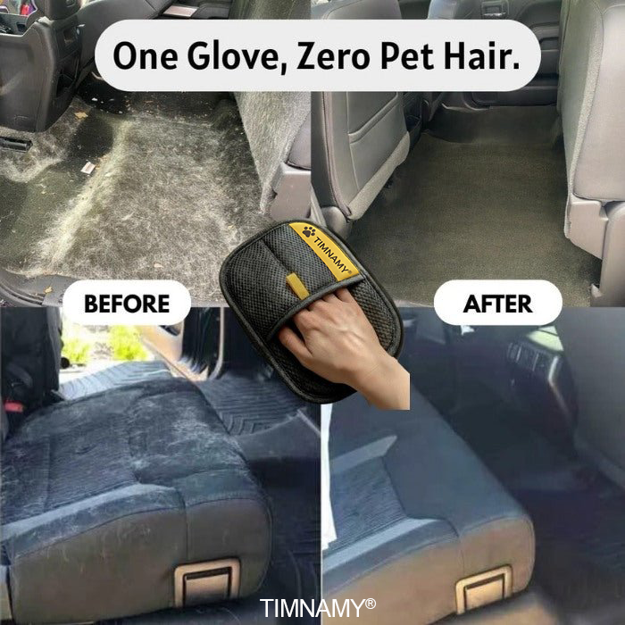 TIMNAMY® Electrostatic Pet Hair Removal Glove – Lifts Embedded Fur in Seconds,🚨 Reusable & Washable, Works on Sofas, Clothes & Cars🩵