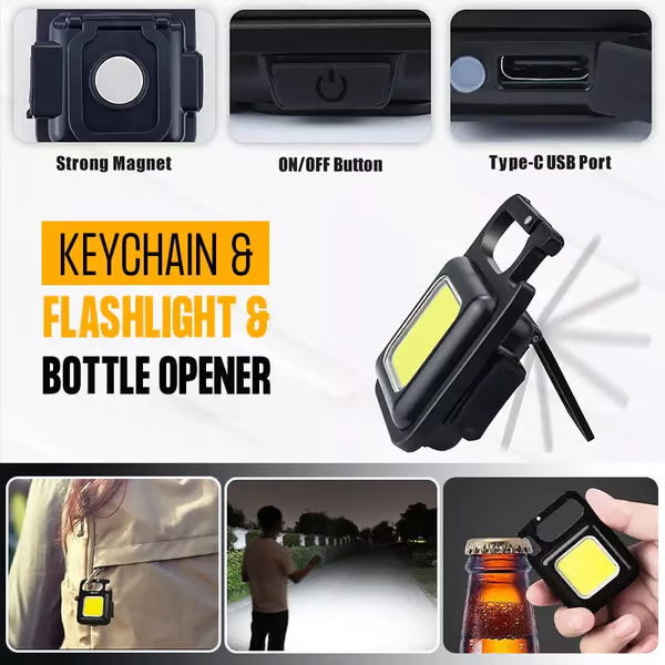 Last Day Promotion 50% OFF🔥TIMNAMY® Multifunctional Keychain Rechargeable Light