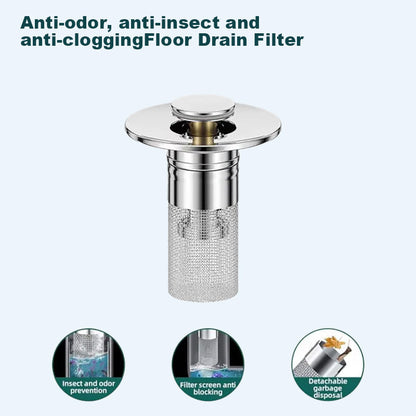 Last Day Promotion 49% OFF🔥Pop Up Sink Drain Strainer--🧡TIMNAMY®--🛀Removes odors and prevents blockages 🎀