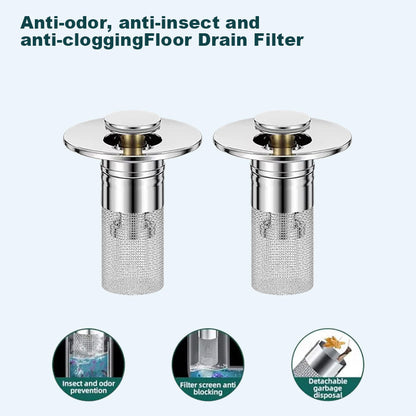 Last Day Promotion 49% OFF🔥Pop Up Sink Drain Strainer--🧡TIMNAMY®--🛀Removes odors and prevents blockages 🎀